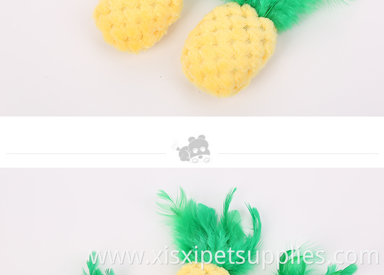 wholesale pineapple Pet throwing toy catnip plush cat toy